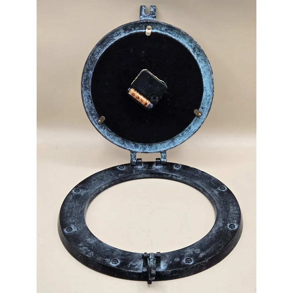 Prestige Ship's‎ Time Clock Vintage Porthole Brass Quartz Tested Working